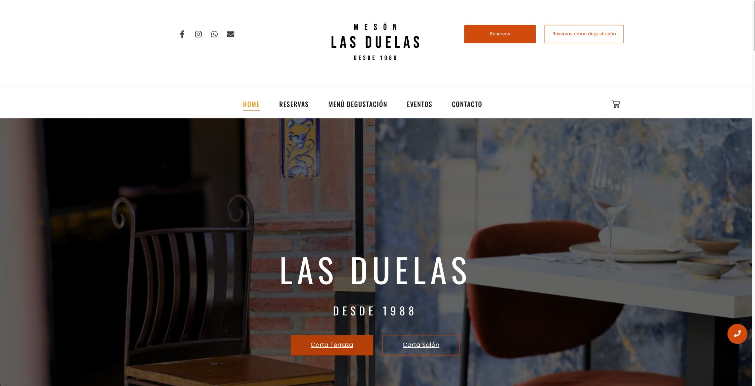 Mesón Las Duelas · Diseño web · Eleva